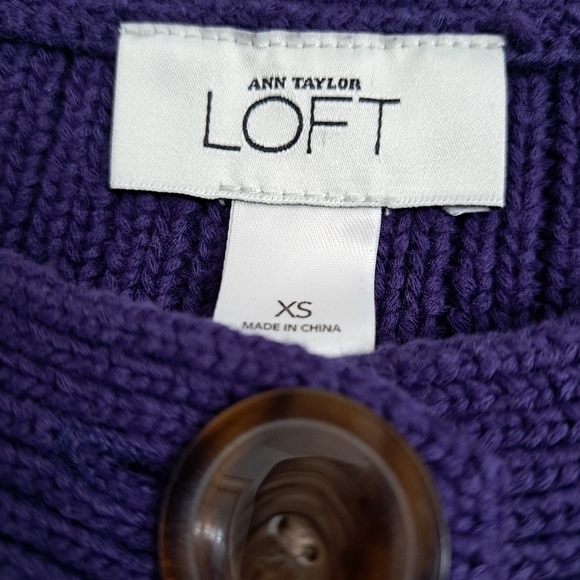 Ann Taylor Loft Periwinkle Cropped Cardigan Sweater   Size XS - Picture 3 of 5